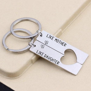 Mother-Daughter Keyrings Engraved Keychain Gift