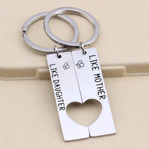 Mother-Daughter Keyrings Engraved Keychain Gift