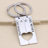 Mother-Daughter Keyrings Engraved Keychain Gift