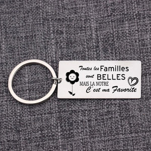 Family Keychain: Notre Famille est la Plus Belle - Cadeau pour la Famille
