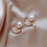 Opal Round Stud Earrings for Women