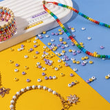 30pcs 4mm Colorful Seed Beads Hematite Metal Rainbow Oval Shape Beads