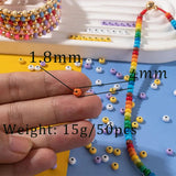 30pcs 4mm Colorful Seed Beads Hematite Metal Rainbow Oval Shape Beads