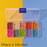 30pcs 4mm Colorful Seed Beads Hematite Metal Rainbow Oval Shape Beads