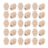 50Pcs Wooden Beaded Pendant DIY Craft Jewelry Making Decorative Beads