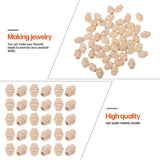 50Pcs Wooden Beaded Pendant DIY Craft Jewelry Making Decorative Beads