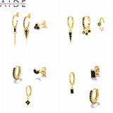 3PCS Plated CZ Mini Stud Earring Minimalist Piercing Earrings For Womens Wedding