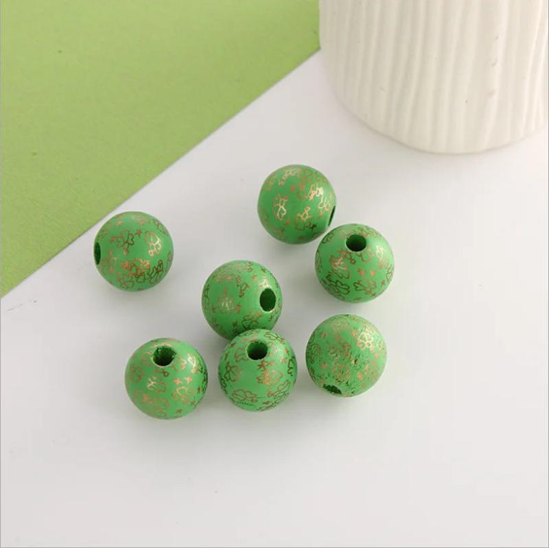 20Pcs Colorful Little Angel Wooden Beads Crafts for Jewelry Making