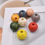 20Pcs Colorful Little Angel Wooden Beads Crafts for Jewelry Making