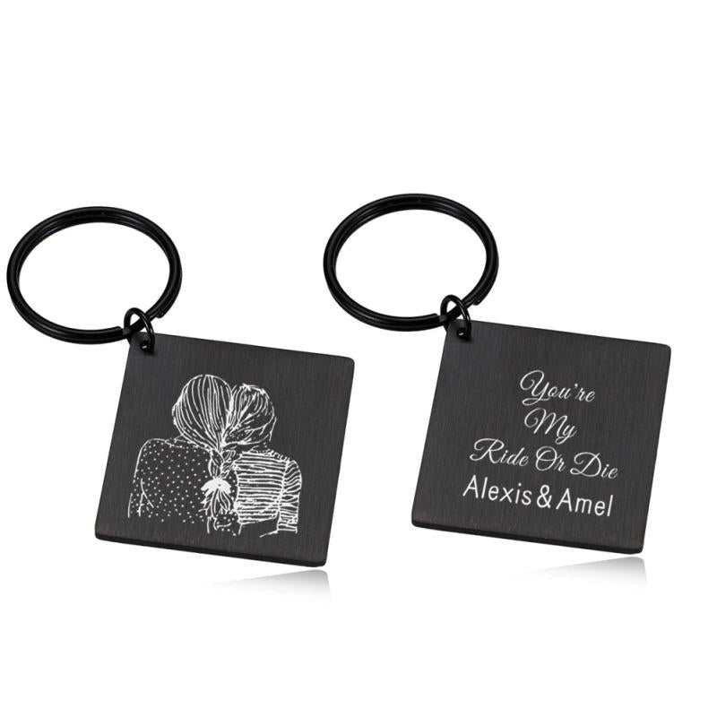 Personalized Name Keychain - Funny Gift for Bff Women Girl