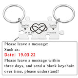 Personalized Couple Keychain Set - Valentines Keychain Charms