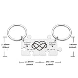 Personalized Couple Keychain Set - Valentines Keychain Charms