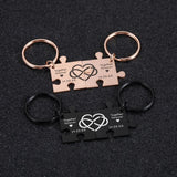 Personalized Couple Keychain Set - Valentines Keychain Charms