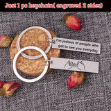 Long Distance Relationship Keychain: Jealous of People Who See You Everyday