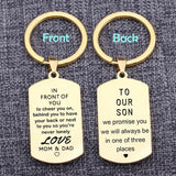 Personalized Stainless Steel Keyrings Engrave 2 Sides Keychain Dog Tag Pendant