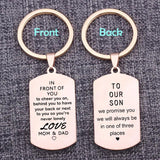 Personalized Stainless Steel Keyrings Engrave 2 Sides Keychain Dog Tag Pendant