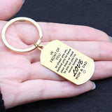 Personalized Stainless Steel Keyrings Engrave 2 Sides Keychain Dog Tag Pendant