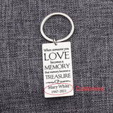 Memorial Jewelry Keychain for Mom Dad Grandpa Grandma