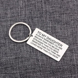 Brave & Strong Daughter Gift Keychain