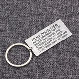 Brave & Strong Daughter Gift Keychain