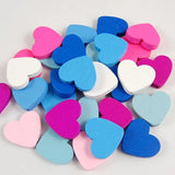 50Pcs Heart-shaped Wooden Beads Kids DIY Bead Jewelry Toy Accessories