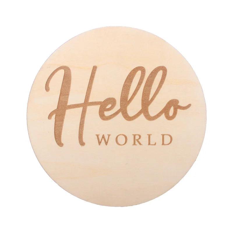5Pcs Wooden Milestone Card Teether Newborn Props DIY Craft Accessories