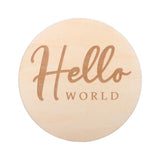 5Pcs Wooden Milestone Card Teether Newborn Props DIY Craft Accessories