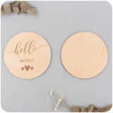 5Pcs Wooden Milestone Card Teether Newborn Props DIY Craft Accessories