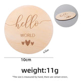 5Pcs Wooden Milestone Card Teether Newborn Props DIY Craft Accessories