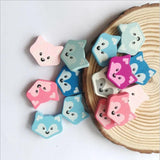 50Pcs Little Fox Wooden Beads DIY Beaded Material Jewelry Baby Toys