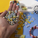 20PCS Colorful Rectangle Enamel Beads for Jewelry Making DIY Accessory