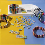 20PCS Colorful Rectangle Enamel Beads for Jewelry Making DIY Accessory