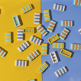 20PCS Colorful Rectangle Enamel Beads for Jewelry Making DIY Accessory