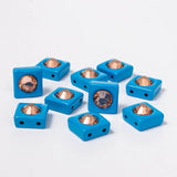 25pcs 8x8mm Diamond Inlaid Colorful Tila Beads for Jewelry Making DIY