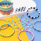 25pcs 8x8mm Diamond Inlaid Colorful Tila Beads for Jewelry Making DIY