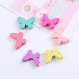 50Pcs Butterfly Wood Spacer Beads DIY Loose Bead Baby Toy Accessories
