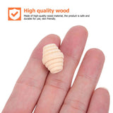 50pcs DIY Wood Beads for Bracelet Making, Wooden Bead Projects