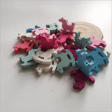 DIY 50Pcs Colorful Wooden Horse Beads Children's Crafts Baby Toys Accessories