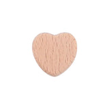 10pcs Beech Wood Love and Star Shape Tooth DIY Nipple Chain Bracelet