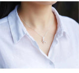 925 Silver Deer Necklace Pendant for Women Gift