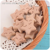 5pcs Baby Beech Star Moon Smiley Shape Tooth DIY Nipple Chain Tooth Bracelet