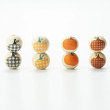 20Pcs Halloween Wooden Beads Colorful Lattice Hemp Rope Tassel DIY Loose Beads