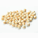 20Pcs Halloween Wooden Beads Colorful Lattice Hemp Rope Tassel DIY Loose Beads