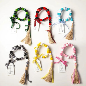 Colorful Wood Beads Beaded Curtain Straps Home Decoration Garland