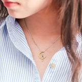 925 Silver moon cat Pendant Necklace for Women