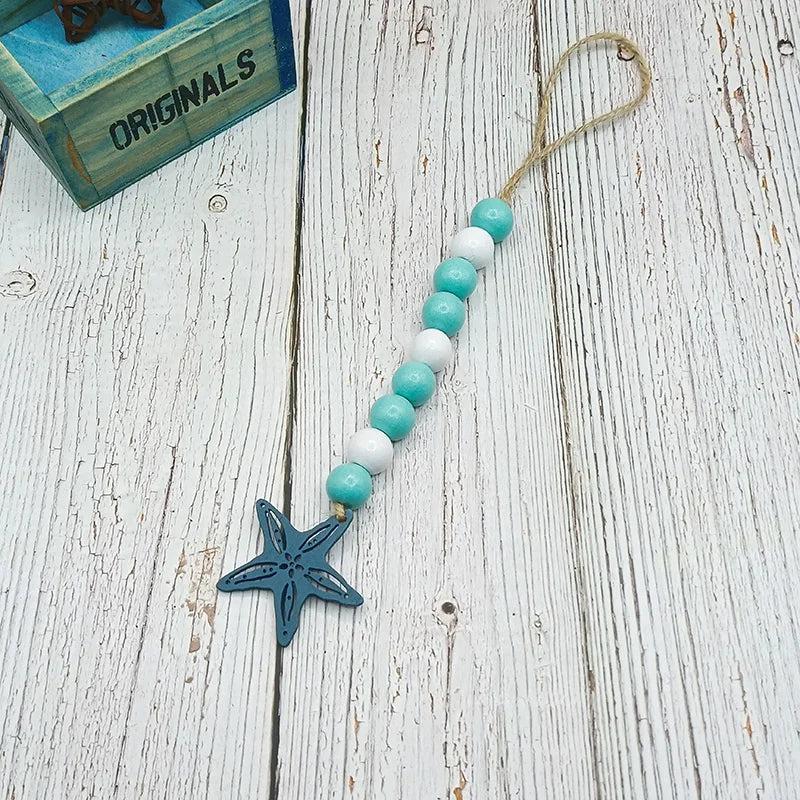 Ocean Series Beads Hemp Rope Tassel Pendant For DIY Jewelry Making