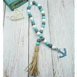 Ocean Series Beads Hemp Rope Tassel Pendant For DIY Jewelry Making