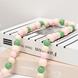 Wood Bead Garland With Peach Pendant Summer Themed Party Decorations