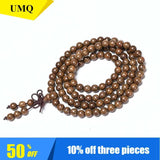 Natural Sandalwood Wooden Prayer Beads Bracelets Buddhist Buddha Meditation