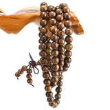 Natural Sandalwood Wooden Prayer Beads Bracelets Buddhist Buddha Meditation